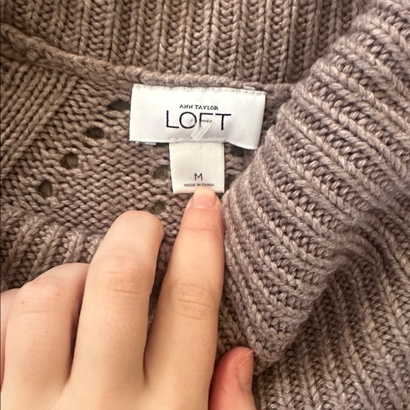 LOFT Heathered Cowl Neck Sweater - Picture 2 of 2